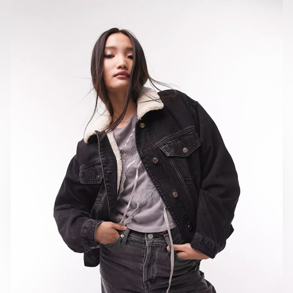 Topshop Oversized Denim Jacket - Picture 1 of 7